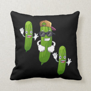 Funny Cucumber Pickle Dancing Food Cushion