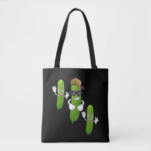 Funny Cucumber Pickle Dancing Food Tote Bag