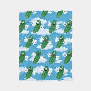 Funny Cucumber Pickles Food Humour Fantasy Fleece Blanket