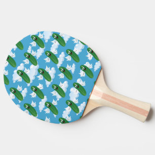 Funny Cucumber Pickles Food Humour Fantasy Ping Pong Paddle