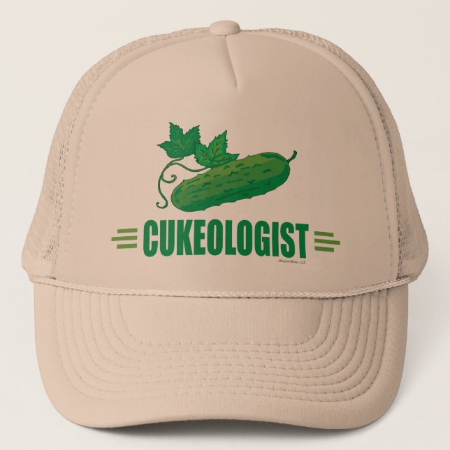 Funny Cucumber Trucker Hat (Front)