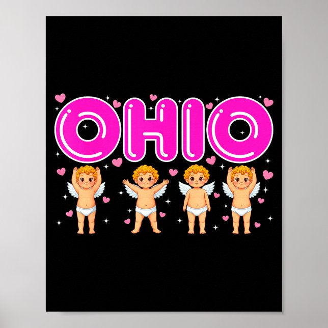 Funny Cud Ohio Midwestern Party O-h-i-o In Valenti Poster (Front)