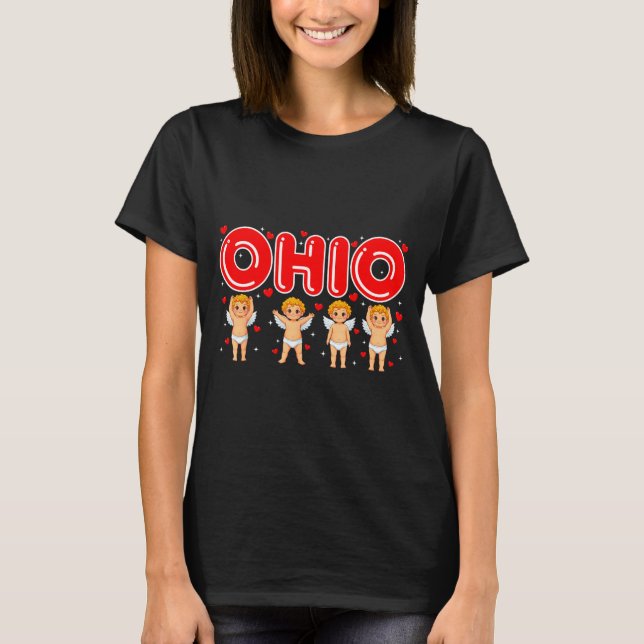 Funny Cud Ohio Midwestern Party O-h-i-o In Valenti T-Shirt (Front)