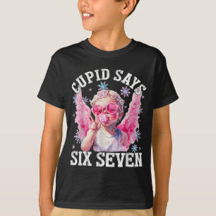 Funny Cud Says Six Seven Valentine 67 Meme Men Wom T-Shirt