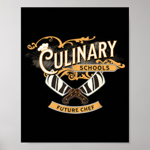 Funny Culinary School Design Future Chef Student Poster