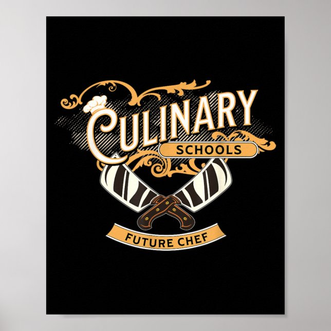 Funny Culinary School Design Future Chef Student Poster (Front)