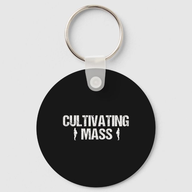 Funny Cultivating M Bodybuilding Lifting Workout  Key Ring (Front)
