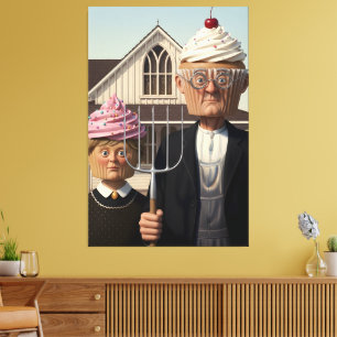 Funny Cupcake Canvas Print