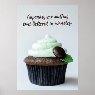 Funny cupcake Puns Living Room Food Wall Art