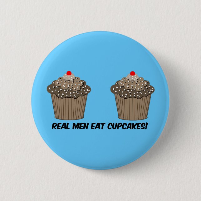 funny cupcakes 6 cm round badge (Front)