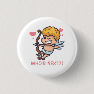 Funny Cupid Valentine's Day Pin Button