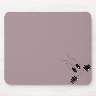 Funny Curiosity Eyes - Cartoon Drawing Happy Smile Mouse Mat