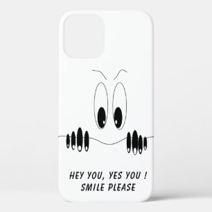 Funny Curiosity Eyes - Smile - Add Your Text/Colou iPhone 12 Pro Case