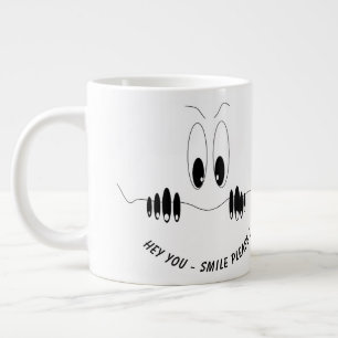Funny Curiosity Eyes - Smile - Add Your Text/Colou Large Coffee Mug