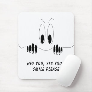 Funny Curiosity Eyes - Smile - Add Your Text/Colou Mouse Mat
