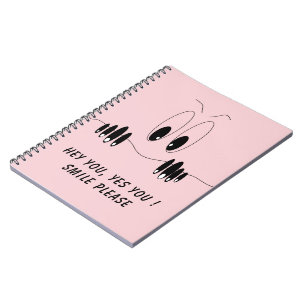 Funny Curiosity Eyes - Smile - Add Your Text/Colou Notebook