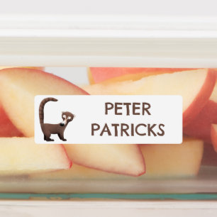 Funny curious coatimundi cartoon personalised