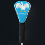 Funny curious domestic goose cartoon personalised golf head cover<br><div class="desc">This curious goose is on the loose! Drawn in fun cartoon illustration style for some fun on the golf course.</div>
