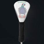 Funny curious pigeon cartoon illustration golf head cover<br><div class="desc">This cool,  curious pigeon is drawn in fun cartoon style. Lots of bird fun!</div>
