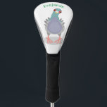 Funny curious pigeon cartoon illustration golf head cover<br><div class="desc">This cool,  curious pigeon is drawn in fun cartoon style. Lots of bird fun!</div>