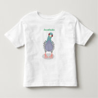 Funny curious pigeon cartoon illustration
