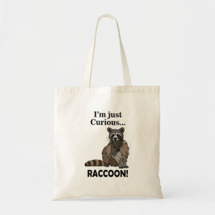Funny Curious Raccoon Tote Bag