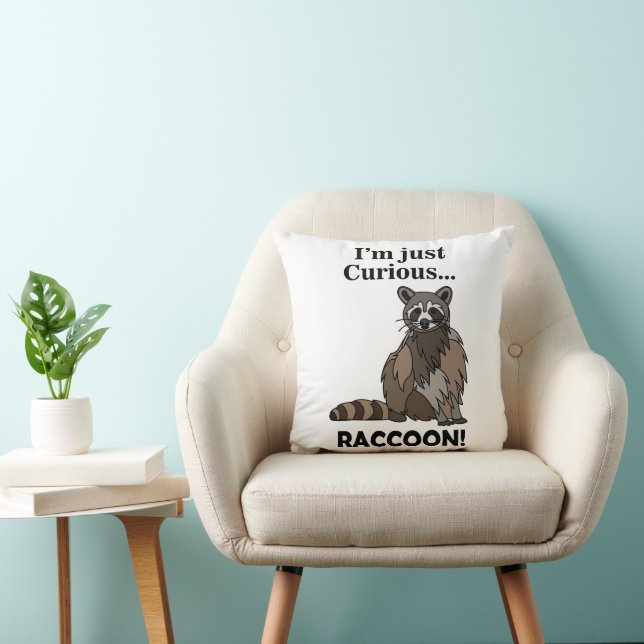 Funny Curious Racoon Cushion (Chair)