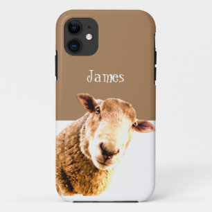 Funny Curious Sheep Farm Animal Novelty art iPhone 11 Case