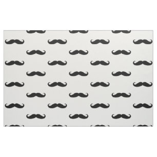 Funny Curled Black Moustache Fabric
