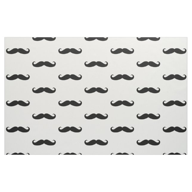 Funny Curled Black Moustache Fabric (Fat Quarter)