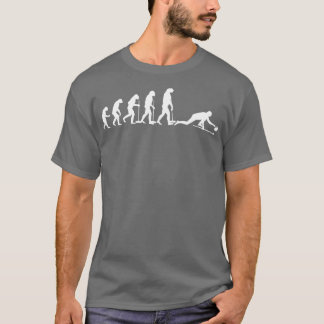 Funny Curling Fan Evolution Winter Games Curl Ice T-Shirt
