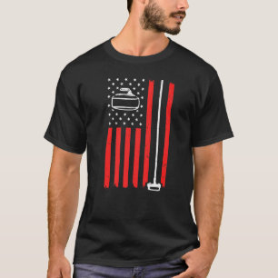 Funny Curling For Men Women Curling Players Usa T T-Shirt