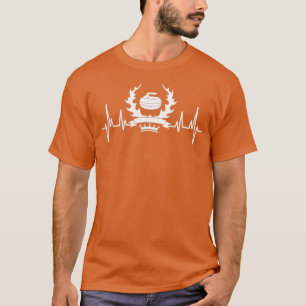 Funny Curling Hockey Heartbeat Frequency For Playe T-Shirt