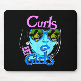 Funny Curls For Girls Gym Weightlifting Bodybuildi Mouse Mat