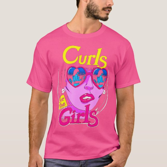 Funny Curls For Girls Gym Weightlifting Bodybuildi T-Shirt (Front)
