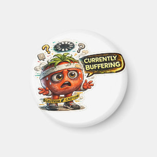 Funny Currently Buffering T-Shirt Retro Sarcasti Magnet