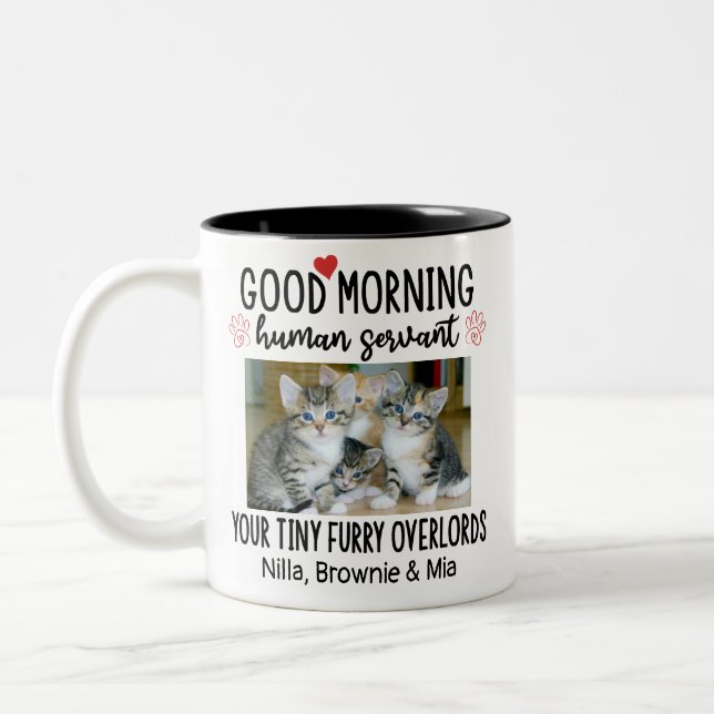 Funny Custom 2 Cat Photos Mug for Cat Lovers (Left)