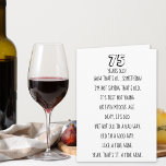 Funny Custom Age Older Adult Birthday Card<br><div class="desc">This funny birthday card is perfect for older adults who aren't age sensitive and will see the humour in this cute card. Easily customise the age and other text by clicking "Personalise this Template". The inside of the card features an image of a wine bottle and glass of red wine...</div>