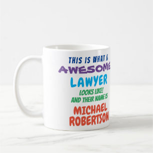 Funny Custom Awesome Lawyer Gift Mug
