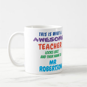 Funny Custom Awesome Teacher Gift Mug