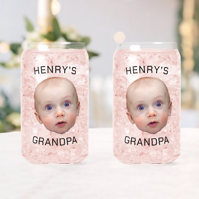 Funny Custom Baby Face  Can Glass (Insitu (Wedding))