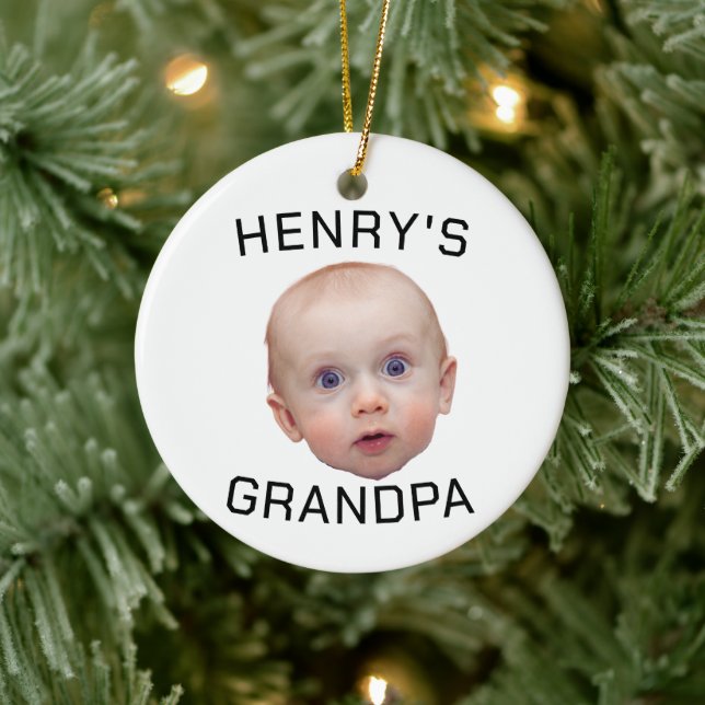 Funny Custom Baby Face  Ceramic Tree Decoration (Tree)