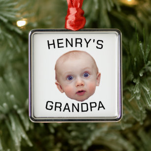 Funny Custom Baby Face  Metal Tree Decoration