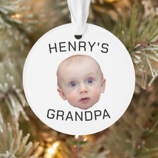 Funny Custom Baby Face  Ornament (Tree)