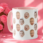Funny Custom Baby Face Photo Face 3 Photos Mug<br><div class="desc">Funny Custom Baby Face Photo Face 3 Photos, Replace the face with your favourite photo (make sure to crop as much to the face as possible and use an app to remove the background) and personalise this funny mug with your kid, husband, pet or boyfriend on it! Also a fun...</div>