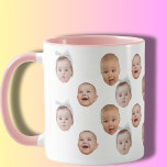 Funny Custom Baby Face Photo Face 3 Photos Mug<br><div class="desc">Funny Custom Baby Face Photo Face 3 Photos, Replace the face with your favourite photo (make sure to crop as much to the face as possible and use an app to remove the background) and personalise this funny mug with your kid, husband, pet or boyfriend on it! Also a fun...</div>