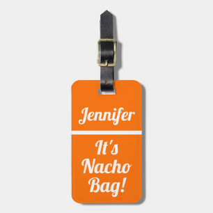 Funny Custom Bag Attention Humour Orange Luggage Tag