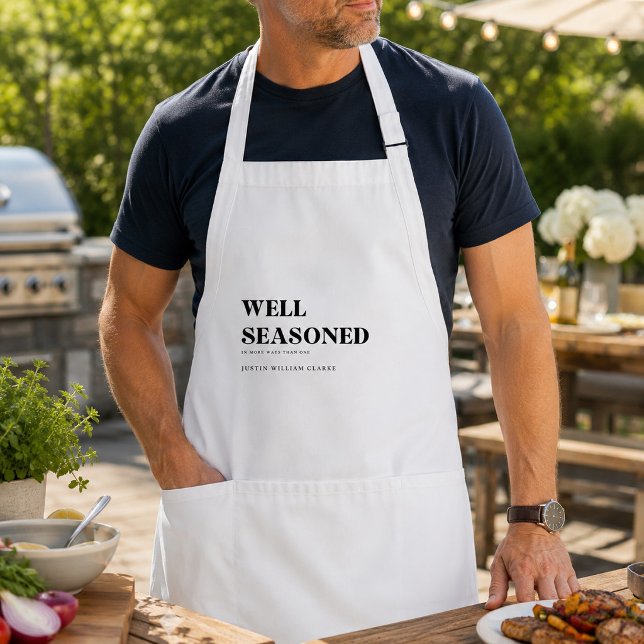 Funny Custom BBQ & Cooking Gift for Husband Standard Apron (Creator Uploaded)