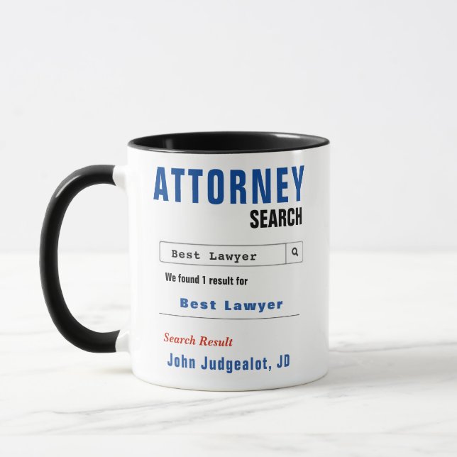Funny Custom Best Attorney Gift Mug (Left)