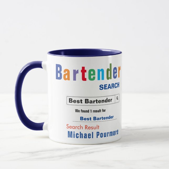 Funny Custom Best Bartender Mug (Left)